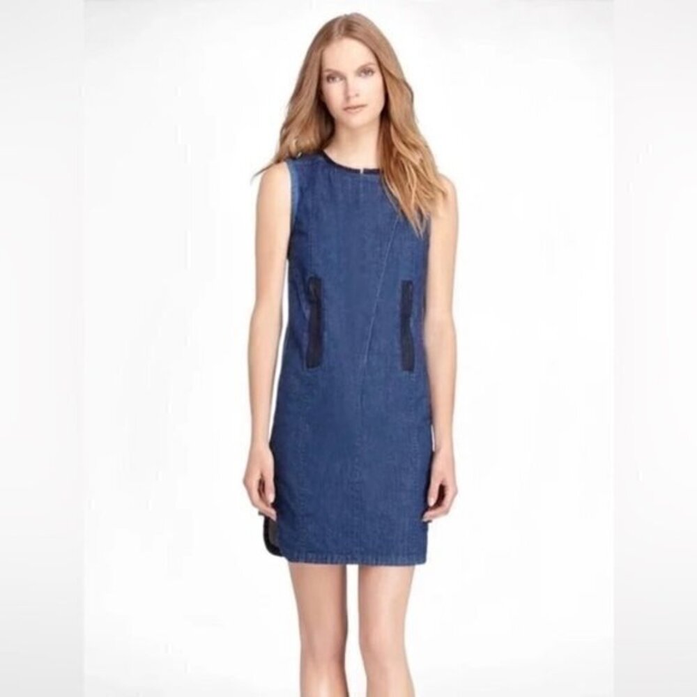 Tory Burch Pierced Zipper Denim Dress (c)